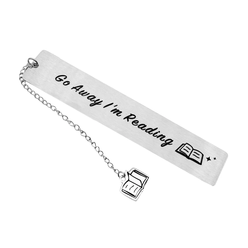 Stainless Steel Bookmark Go I'm Reading Portable Versatile Funny Metal Bookmarks Reading Companion Gift