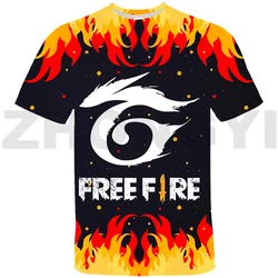 Classic Free Fire Game T Shirts for Men Clothing Tops Summer Parent-child Wear 3D Free Fire Garena Graphic T Shirts Short Tees