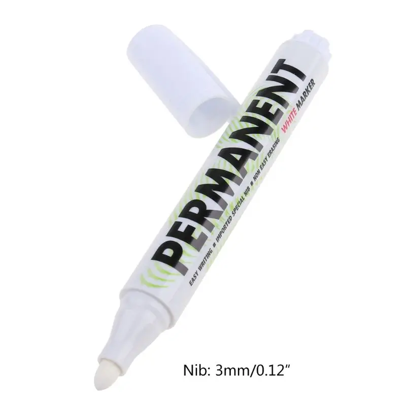 White Paint Marker Pen Refillable for Kids Adults DIY Crafting Art Drawing