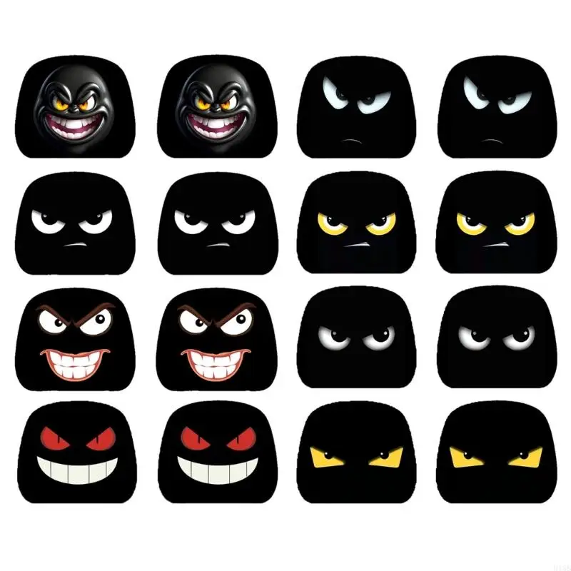 

2025 New Halloween Vehicle Decoration Headrest Covers Funny Design Universal For Car 2pcs