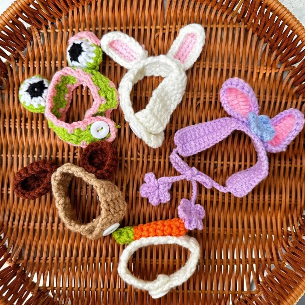 High Quality Fashion Knitted Hat Candy Color Cute Animal Doll Hat Mini Plush Doll Accessories for 10cm Cotton Dolls