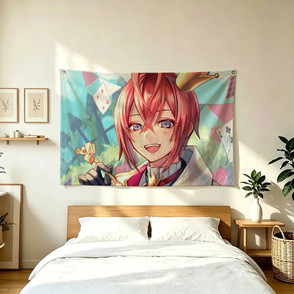 T-Twisted-Wonderland Riddle Rosehearts  Flag Suitable For Party Club Outdoor Interior Wall Decoration Banner Fans Gift