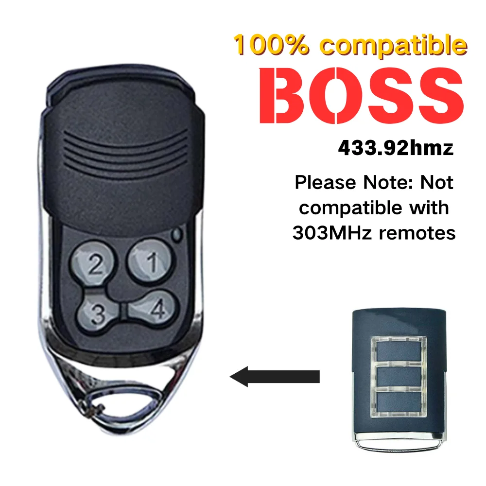 Replacement Boss Garage Door Remote BHT3/BHT-3/HT3/BOSS6 433MHz BOL4/BOL6/OL4