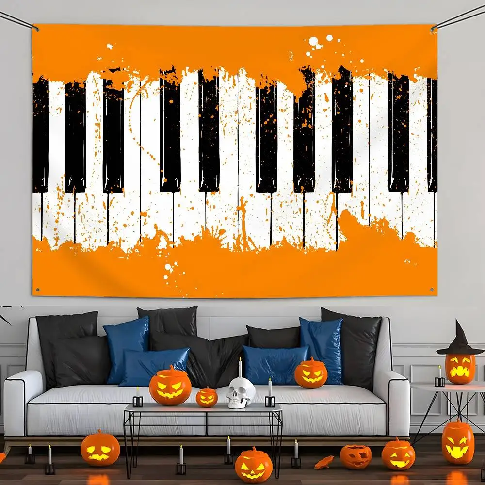 Musik Note Klavier Muster Flagge Benutzerdefinierte Flaggen Wandbehang Tapisserie Outdoor Dekorative Flagge Hintergrund Decke