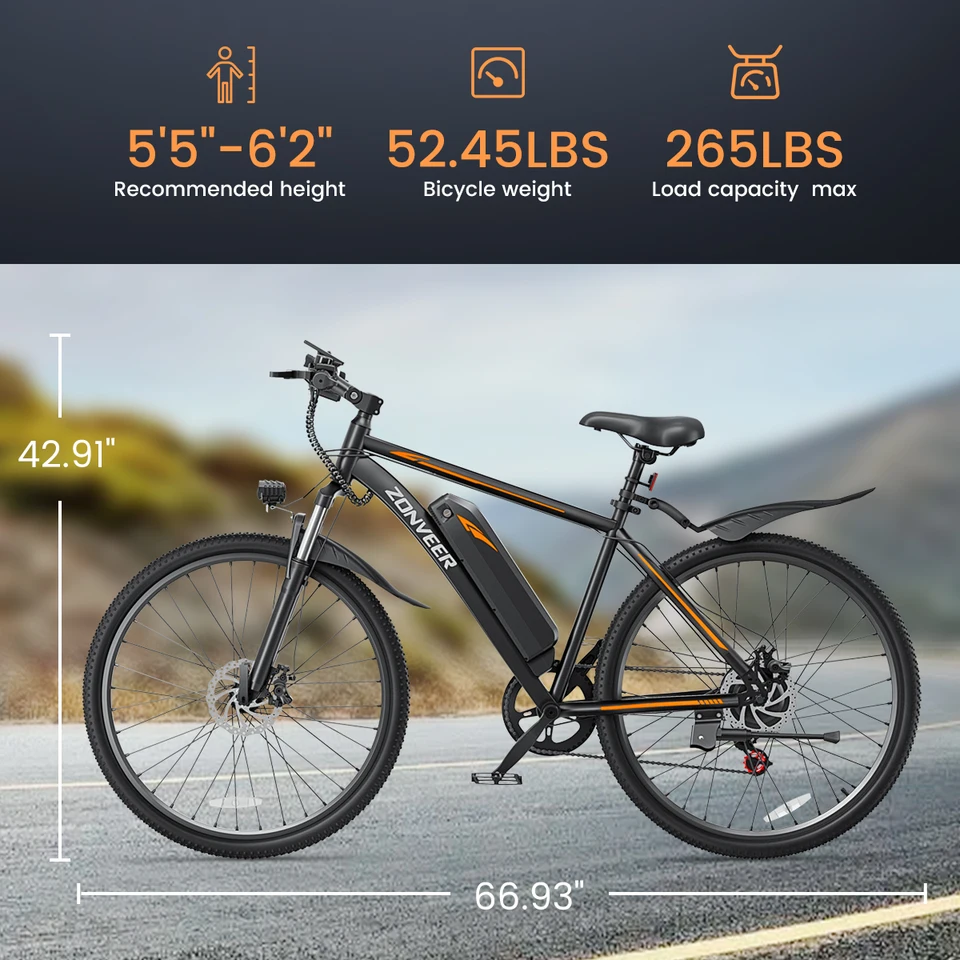 【1 Year Warranty】M26 Electric Bicycle 1000W Peak Motor 360WH Lithium Battery Electric Bike 26 Inch City E-bike UL2849 image 7
