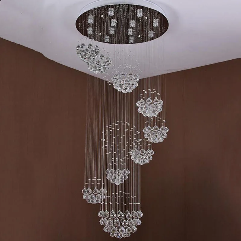 Imagem -04 - Crystal Staircase Pendant Light Modern Hotel Led Chandelier Grande Villa Luzes de Teto Novo Item