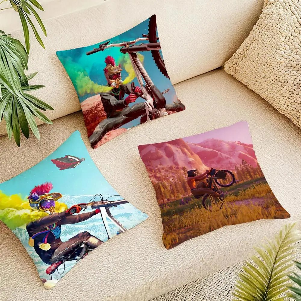 Pro Game Riders Republic Cushion Cover Short Plush Pillowcase, Washable Wrinkle Resistant Cover for Bedroom Gift