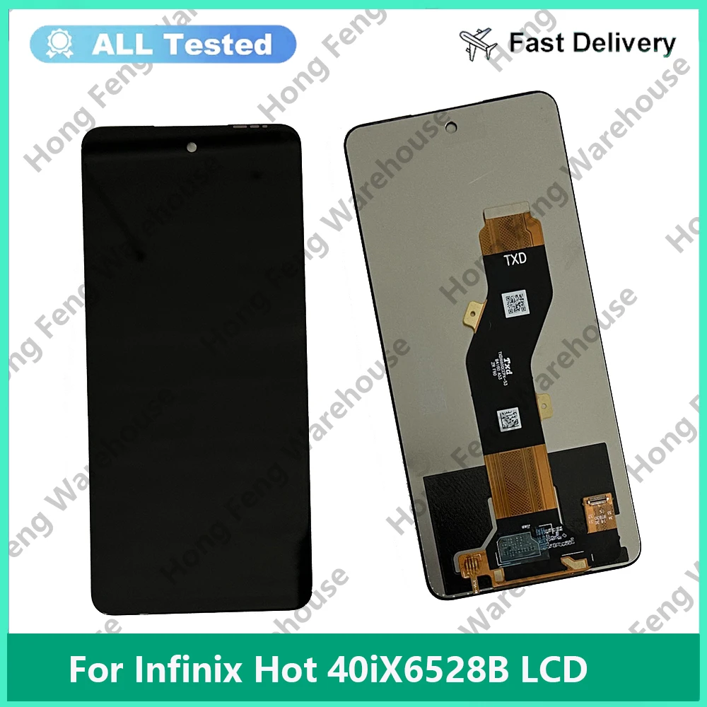 100% Test For Infinix Hot 40iX6528B LCD Display Screen Touch Panel Digitizer For Infinix Hot 40i X6528B Display Replacement