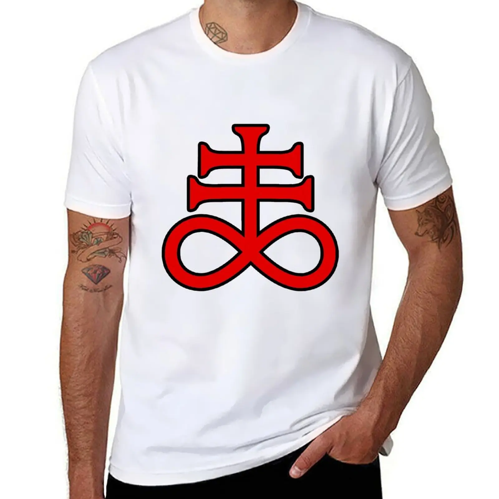 

cross of lucifer ..A cross of Satan ! leviathan cross! sigil of satan T-Shirt t shirts designer t shirts for man cotton T-shirt