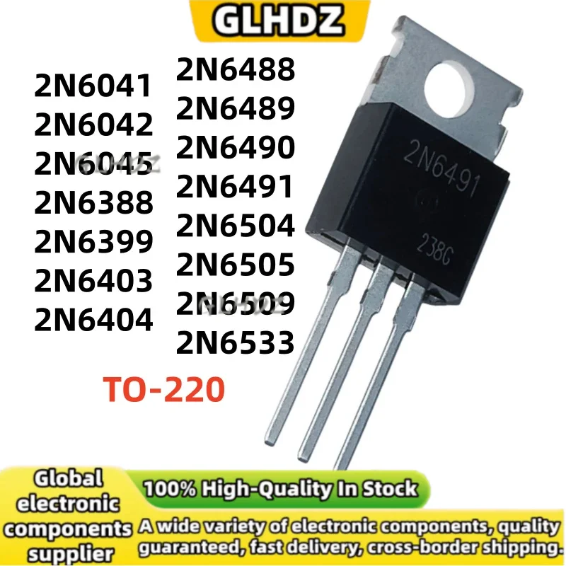 10units new 2N6041 2N6042 2N6045 2N6388 2N6399 2N6403 2N6404 2N6488 2N6489 2N6490 2N6491 2N6504 2N6505 2N6509 2N6533 TO-220