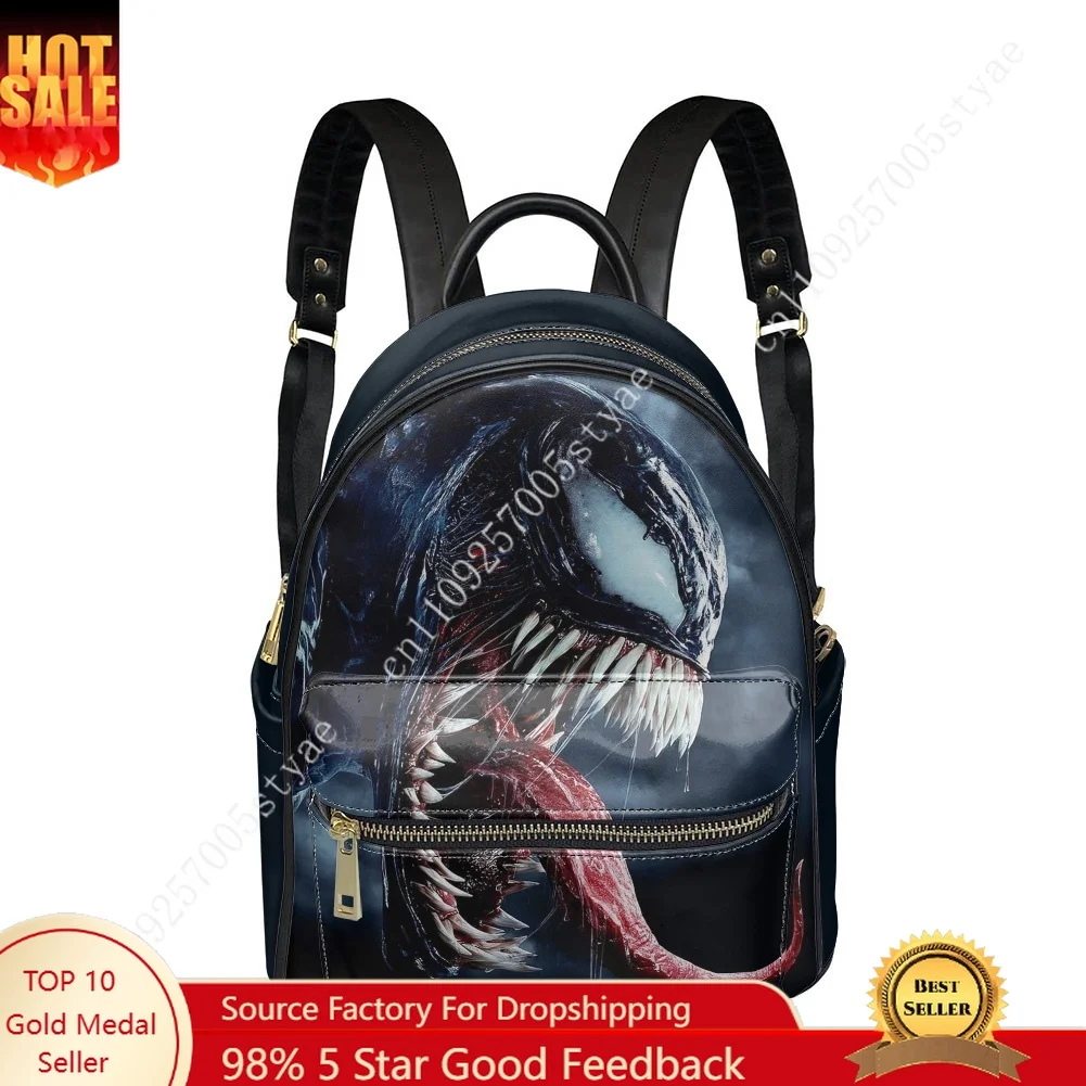 Marvel Venom Cosplay Backpack Womens Men Personalized Double Shoulder Bag Business Travel Bookbag Rucksack Gift Daypack