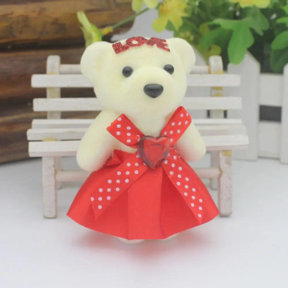 10 unids/set oso de espuma juguetes de espuma de peluche muñeca de peluche Animal Mini oso ramo de flores DIY muñeca de ramo de dibujos animados