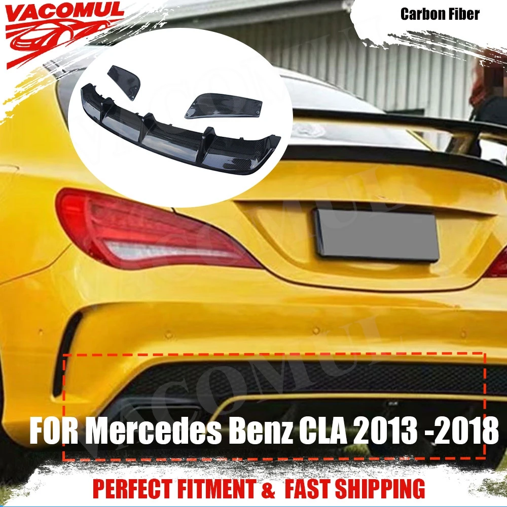

Задний диффузор VACOMUL из углеродного волокна, разветвители для Mercedes Benz W117 C117 CLA250 CLA260 CLA45 2013-2018, комплект задней губы