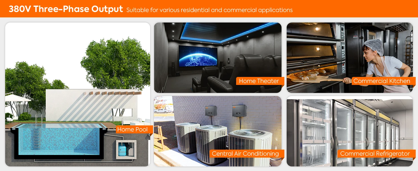 VDE PowMr 12 kW 20 kW 3-Phasen-Wechselrichter 48 V 220 V Hybrid-Solar-Wechselrichter am Netz Dual-MPPT-Tracker IP65 wasserdicht mit BMS WIFI – Detail 7
