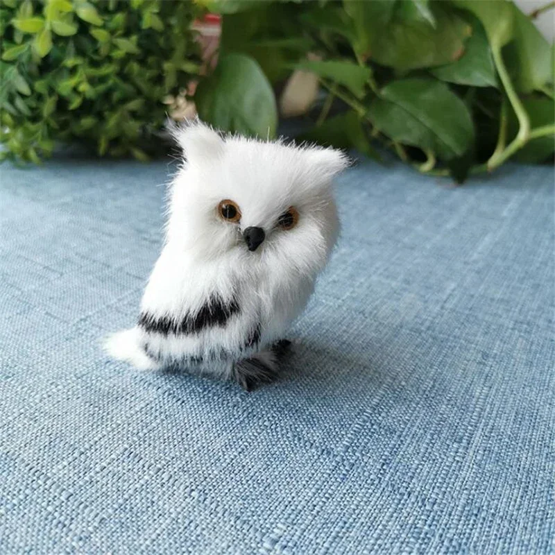 Simulation Owl Exquisite Ornament Simulation Owl Plush Doll Home Decor Stuffed Plush Doll Simulation Animal Model Figurine