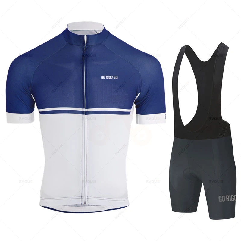 Go Rigo Go Cycling Jersey Set Team Men Summer Short Sleeve Jerseys Bicycle Clothing Bib Shorts Suit Maillot Ropa Ciclismo Hombre