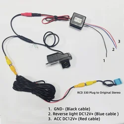 자동차 후면보기 카메라 전원 필터 정류기 RCD330 PQ MIB RCA 변환 어댑터 VW BMW BENZ Audi