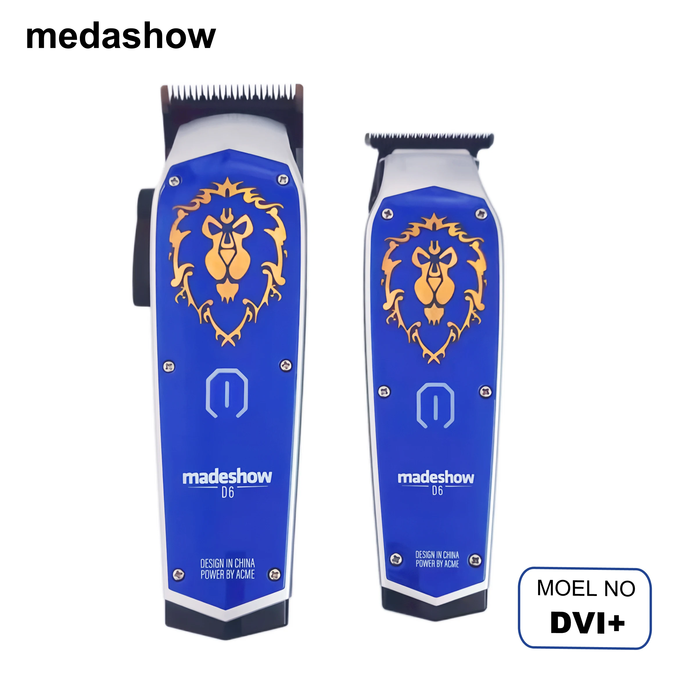 Madeshow D6+ Functional Powerful Rechargeable Professional Wireless Barber Kit Hair Clipper Set for Man