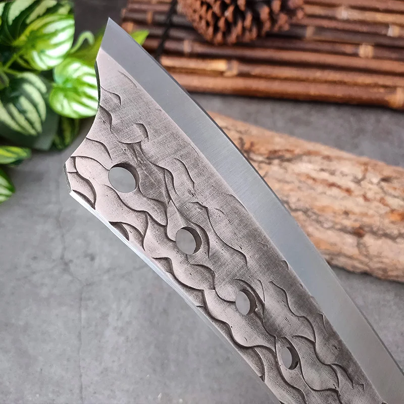 8 Inch Butcher Kitchen Forged Chef Knives 5Cr15MoV Steel Cutter Knife Cooking Tools Sharp Filleting Meat With Ebony Wood Handle