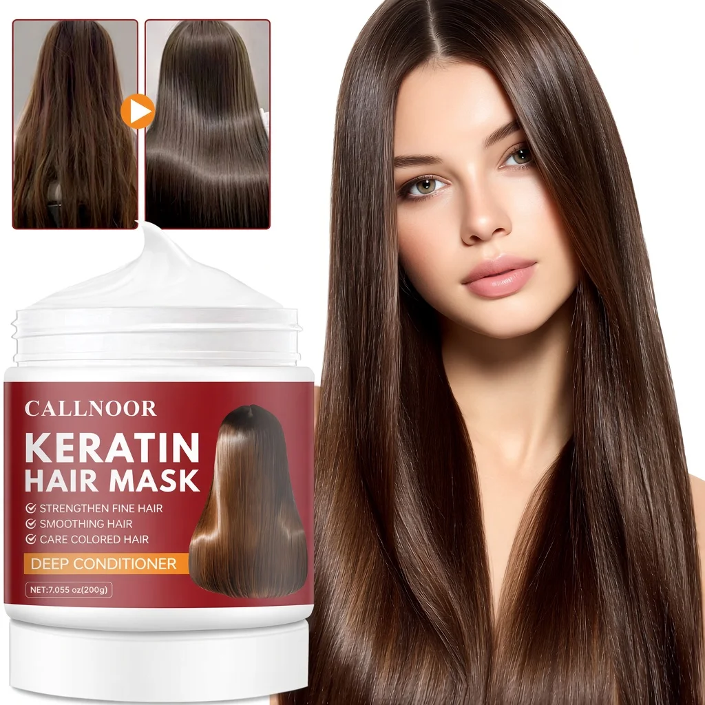 Keratin Hair Mask Deep Conditioner, Repair Treatment for Dry Damaged Hair, Strengthen Fine Hair & Smooth Frizz.