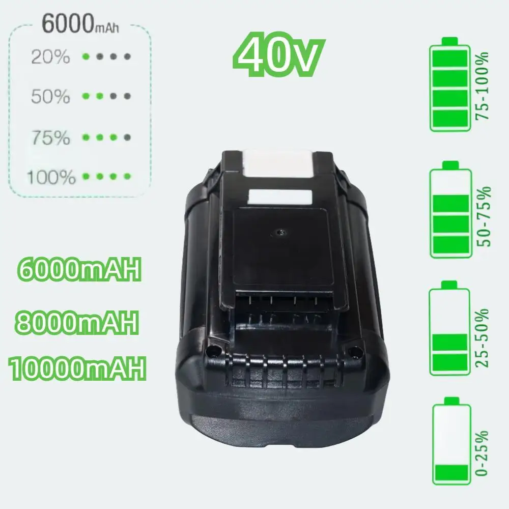 For Ryobi 6.0/8.0/10Ah 40V Li-Ion Rechargeable Battery For Ryobi RY40502 RY40200 40V Cordless Power Tools Battery OP4050 OP4026