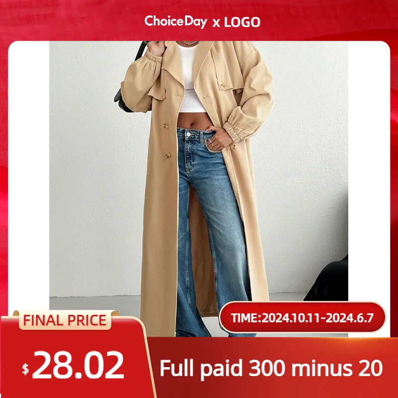 Cappotto da donna Giacca a vento Autunno e inverno Caldo nuovo Giacca a vento con risvolto lungo Atmosferico Alla moda Casual Allentato Sottile Versatile