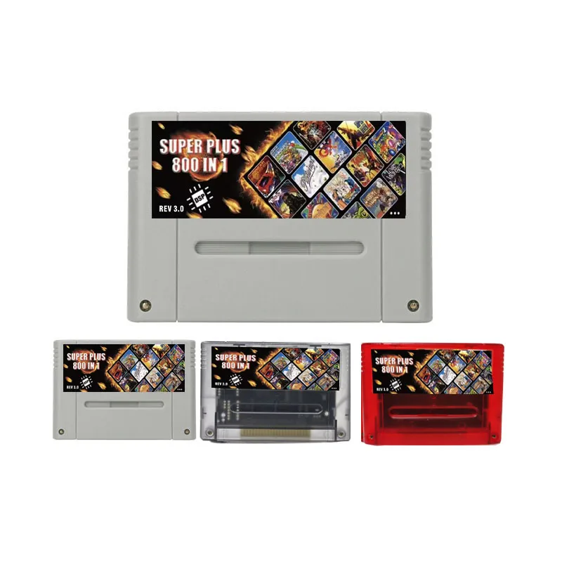 

SUMMER FLASH New Super DSP Version Plus 800 in 1 REV 3.0 Game Card for SNES 16 Bit Video Game Console Cartridge