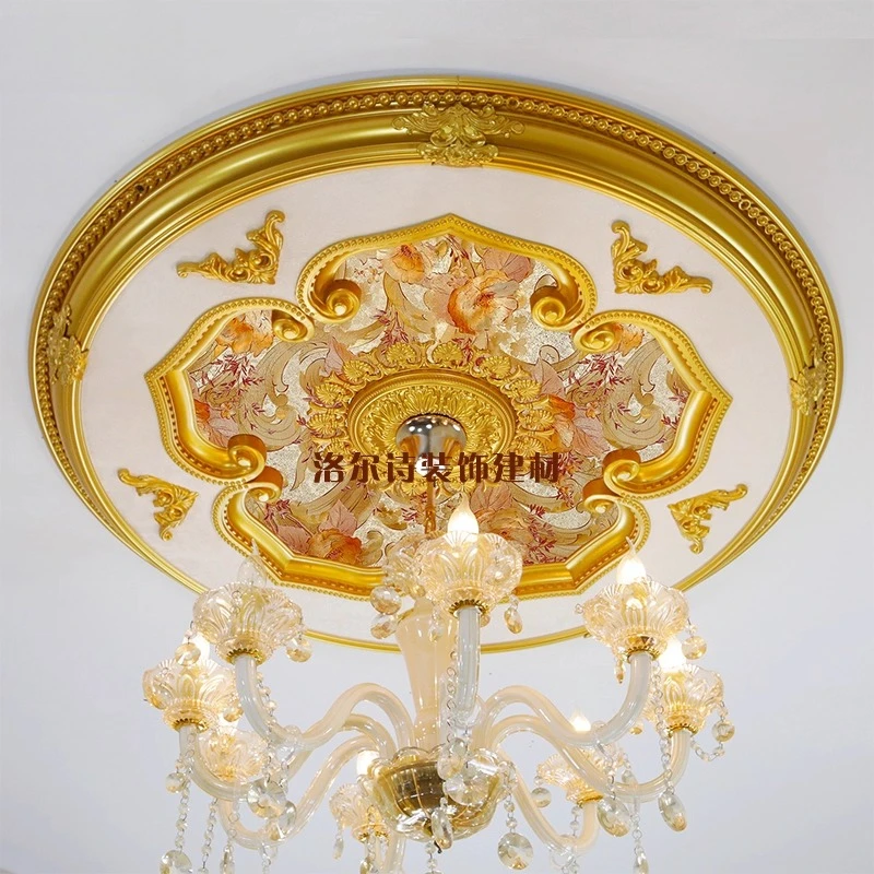 European-style light panel light pool decoration living room ceiling shape, imitation pu gypsum light panel French pvc ceiling l