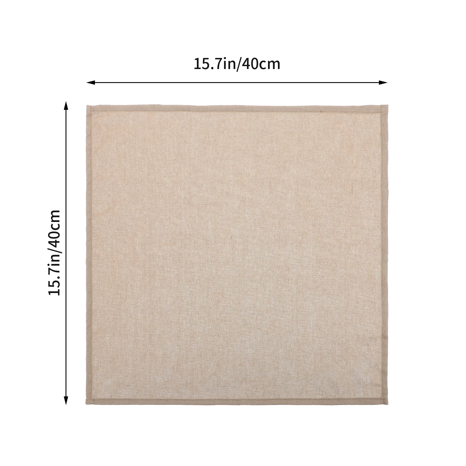 مناديل قطن الكتان بلون النسيج عشاء المناديل قابلة لإعادة الاستخدام للمنزل مطعم الزفاف مأدبة الجدول الديكور #5