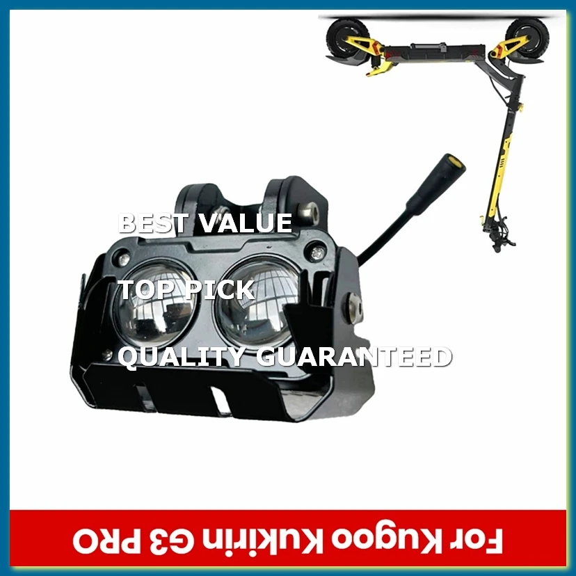 For Headlight Electric Scooter Handlebar Lamp Head Front LED Light Replacement Accessories