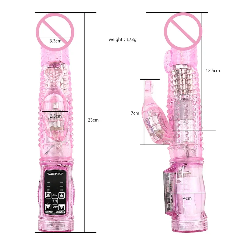 360 ° Rotating Dildo Anal Plug Rabbit Vibrator Women\'s Clitoris Vagina Ast Massage Sex Toy Adult Sex Machine Women\'s Sex