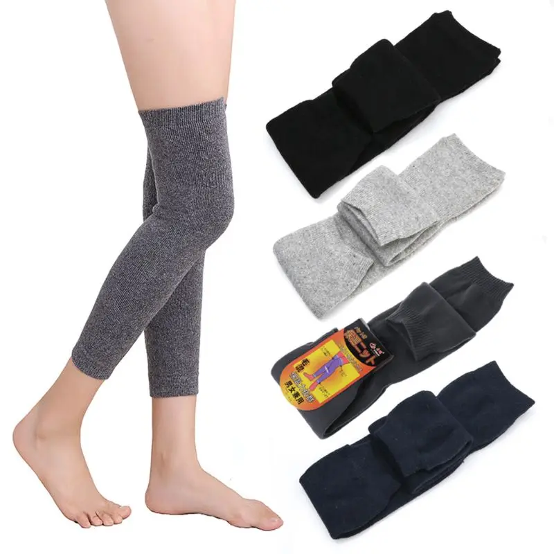 1 Pair Mens Womens Cashmere Wool Knee Warmers Leg Warm Thigh High Socks Legging