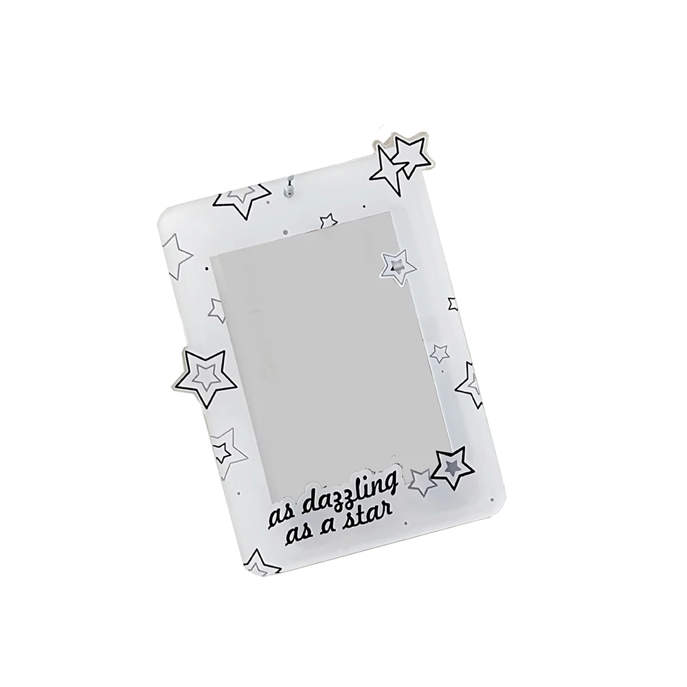 Cute Sweet Photo Frame Cartoon Acrylic Star Card Sleeve Kpop Idol Photo Protection Card Display Pendant Photo Holder Bag Pendant