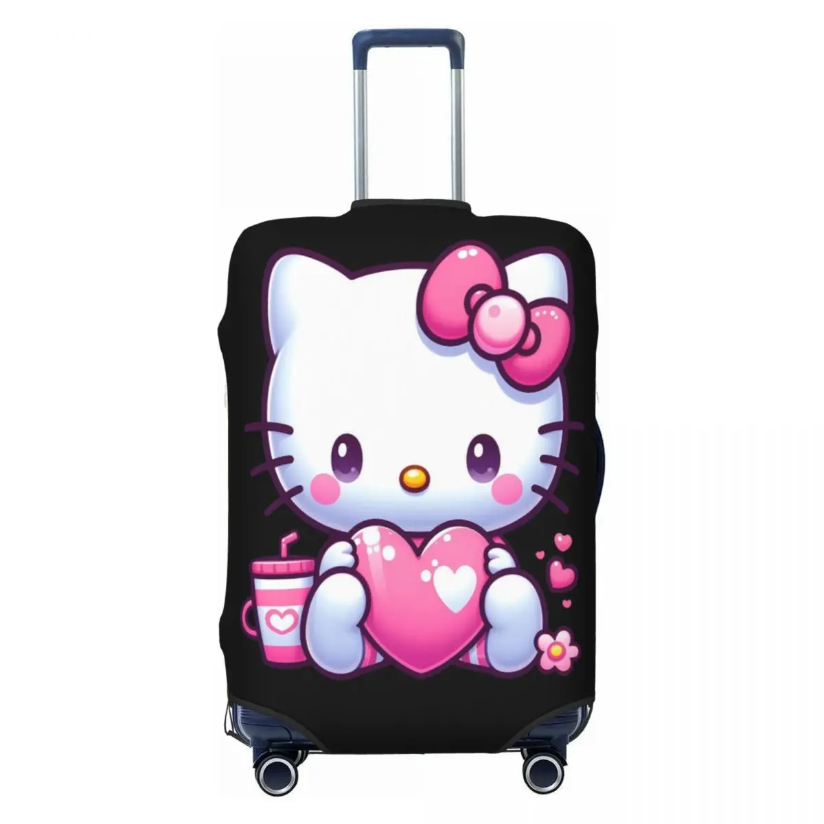 

Чехол для чемодана с изображением Hello Kitty, мультяшный, милый, защитный, подходит для чемоданов 18-32 дюймов