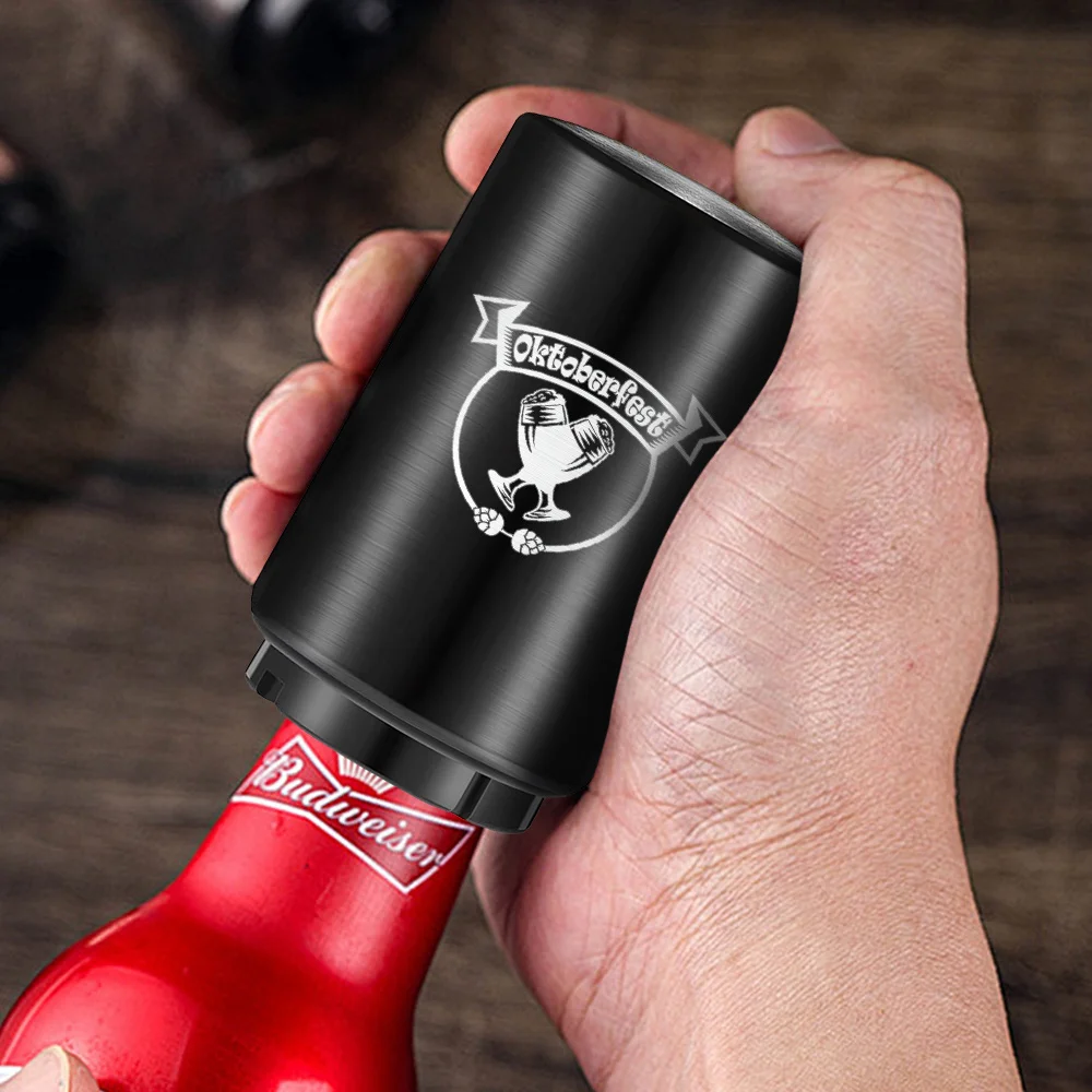 

Automatic Beer Bottle Opener Stainless Steel Beer Opener Portable Push Down Wine Beer Cap Opener Kitchen Gadgets Party Gift