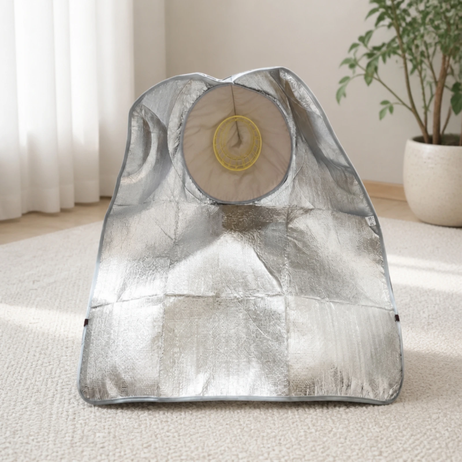 Sun Protection Cape Hat Reflective Cape Hat with Round Head Opening Wide-Brim Foldable for Farmers, Farm Work, Gardening