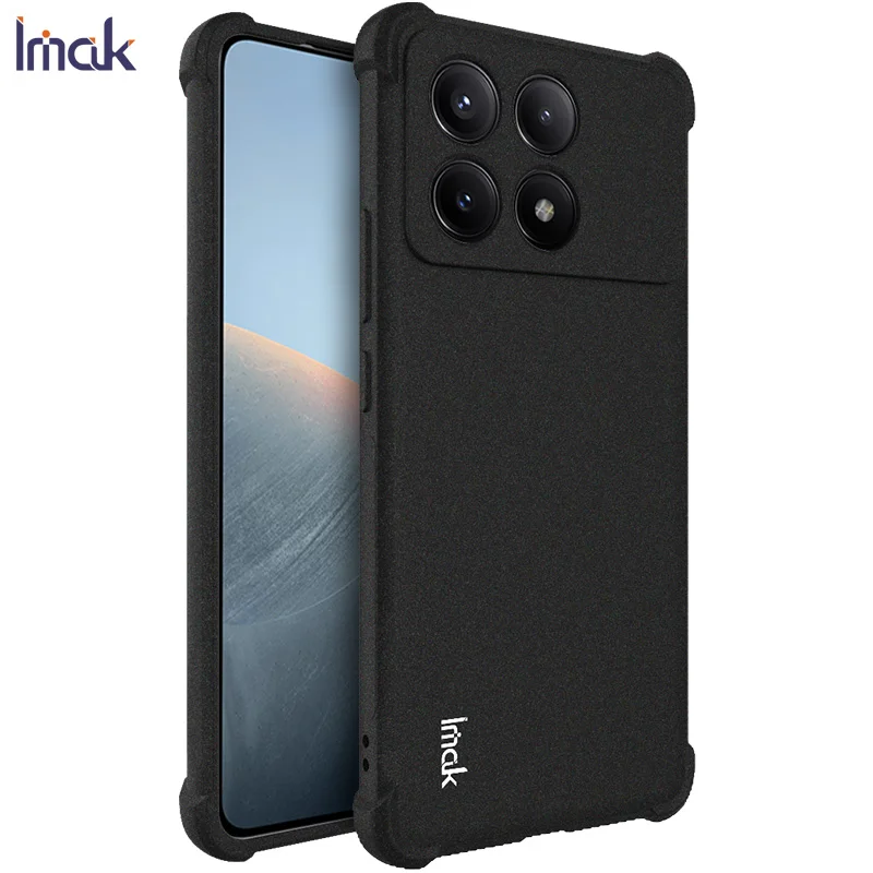 For Xiaomi Poco X6 Pro F6 5G 2024 Matte Back Case IMAK Lens 360 Protect Funda Poco F6 Pro Case PocoX6 X 6 F 6Pro Crystal Cover