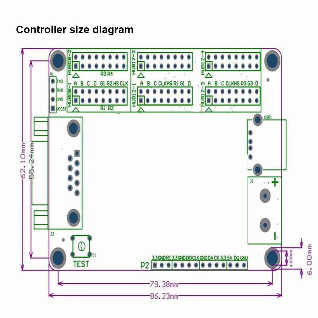 Control Card LS-A4 Single And Double Color Led Display Control Card Advertising Screen Secondary Development Card