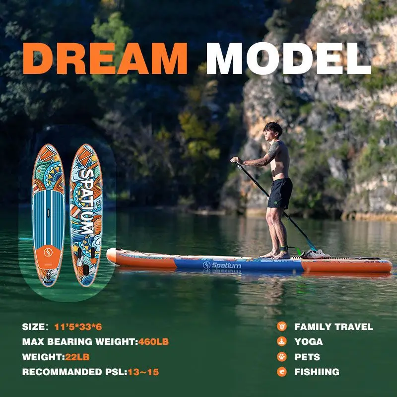 Spatium Inflatable Paddle Board, Stand Up Paddle Board, Suo Board with Premium Sup Accessories, Paddle Board For Adult