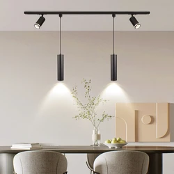 LED Track Pendant Light 90-260V Dining Modern Long Hanging Lamp For Living Room Kitchen Ceiling Chandelier Home Decor Track Lamp