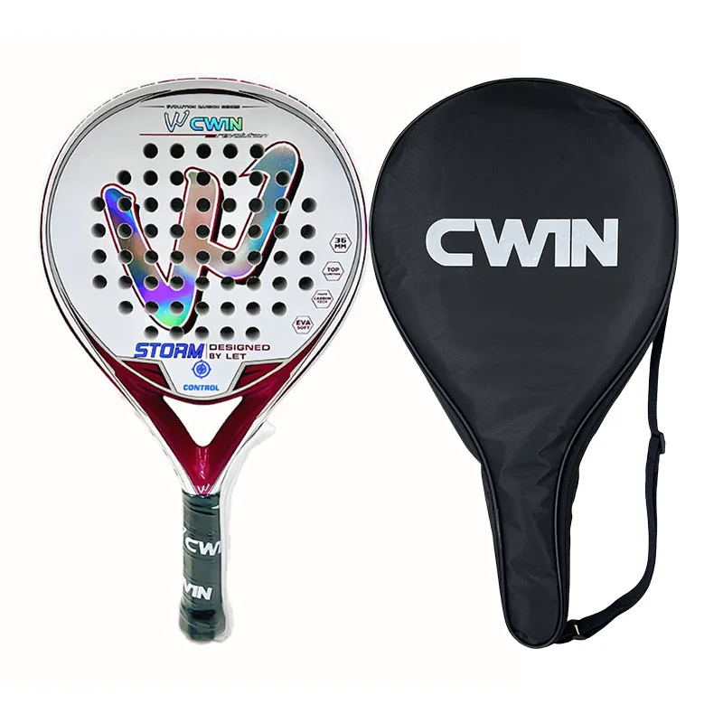 

Camewin Paddle Racket Adult Prefessional Carbon Fiber Soft EVA Face Tennis Paddle Racquet Racket with Padle Bag Cover 2024 New