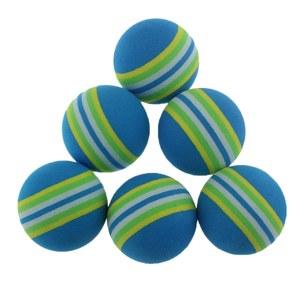 

12Pcs Eva Rainbow Practice Balls Soft Lightweight Indoor Training Sponge Balls Safe for Furniture and Person Approach Shot