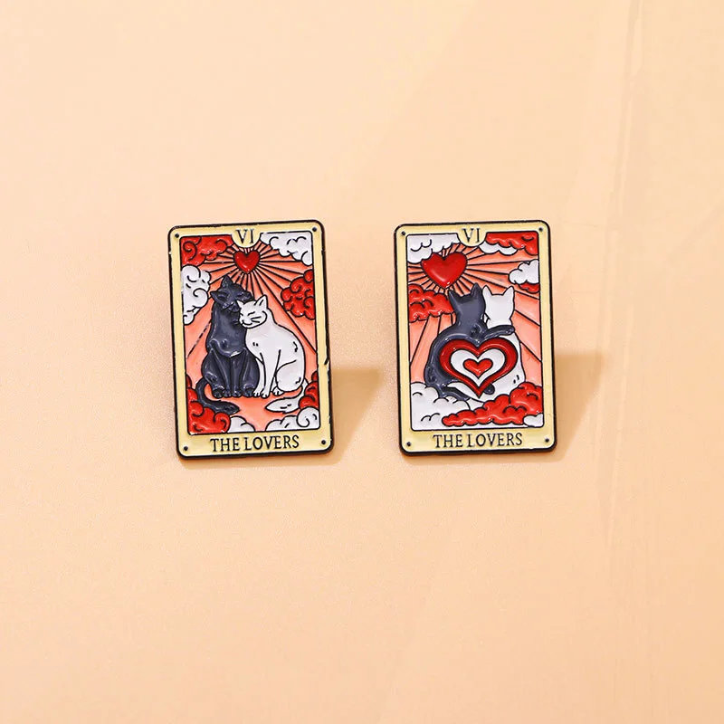 Pin bonito dos desenhos animados do animal para a decoração, acessórios do saco, emblema da liga, dia dos namorados, roupa do gato do amor