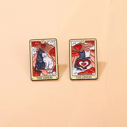 Decoration Bag Accessories Alloy Emblem Cute Animal Cartoon Pin Valentine's Day Love Cat Clothing