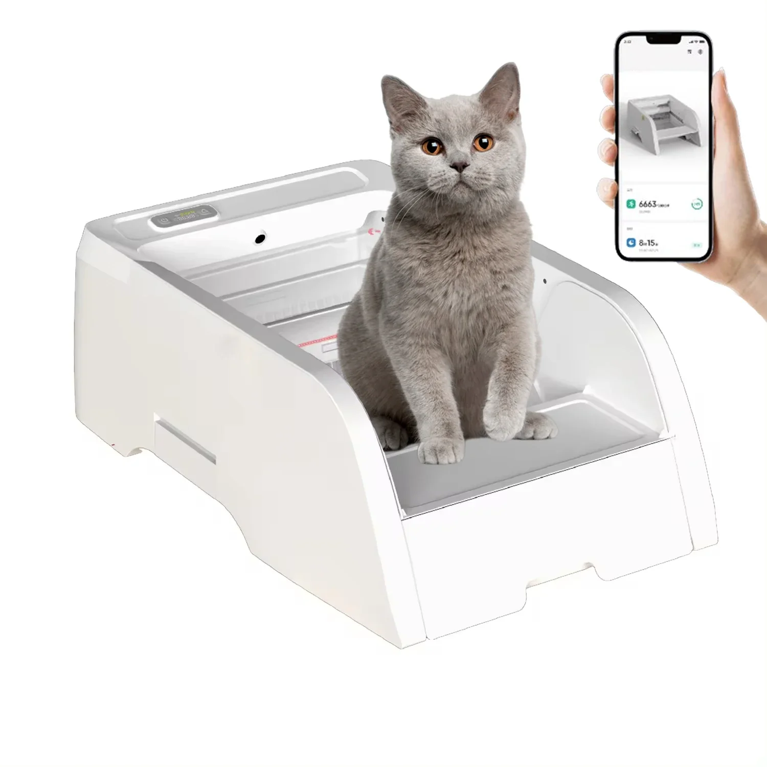 Video APP Control Automatic Cat Litter Box Self-cleaning Smart Smart Cat Toilet Semi-closed Pet Toilet Cat Products