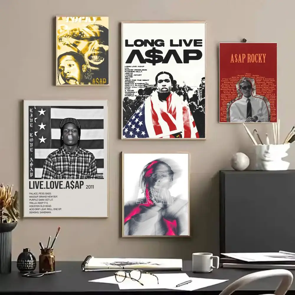 

Rapper A-Asap RockyS Painting Calligraphy Living Room Bedroom Canvas Wall Art Print Mural Home Decor Gift Unframed Decoration