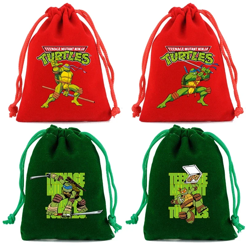 Teenage Mutant Ninja Turtles Drawstring Bag Anime Cartoon Large Capacity Printed Organiser Portable Fashion Kawaii Handbag Gifts