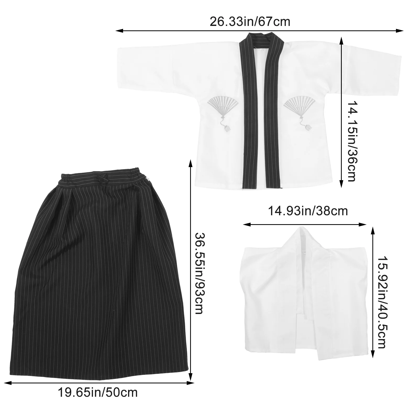 1 Set Japanese Kimono Robe For Traditional Costume Outfit Set Decorative Clothing For Party Festival Wear 120