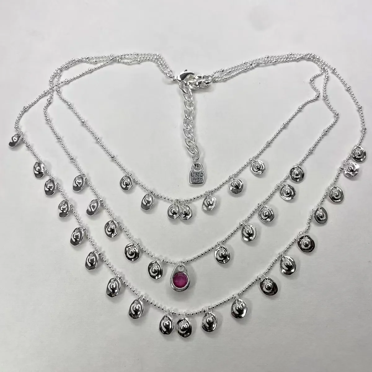 MAY 2022 New Stainless steel alloy Silver Color Bead Necklace Can Be Given As A Gift To Women with Free Wholesale Shipping