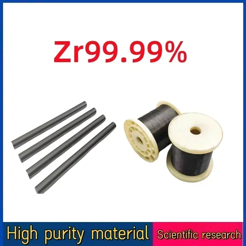 100mm 1m Zr99.99% Research Special High Purity 702 Zirconium Rod Zirconium Wire Zirconium Workpiece Can Be Zero Cut